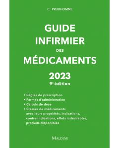 Guide infirmier des médicaments 2023, 9e éd.